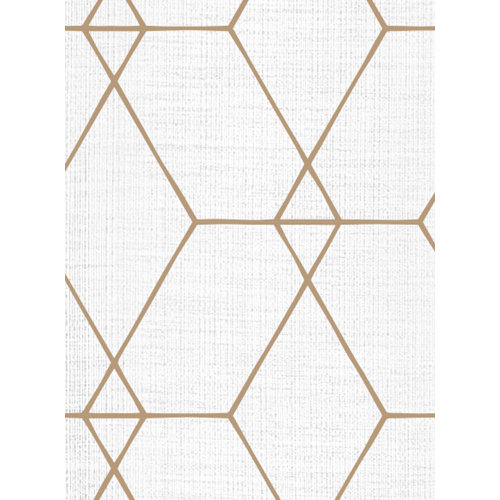 Mercer41 Stimsone Hexagon Art Deco Paintable Peel and Stick Wallpaper